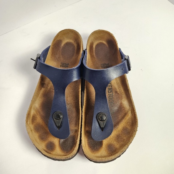 Birkenstock Gizeh Women's Casual Comfy Thong Sandals Blue Size 38 (7-7.5) - Picture 7 of 8